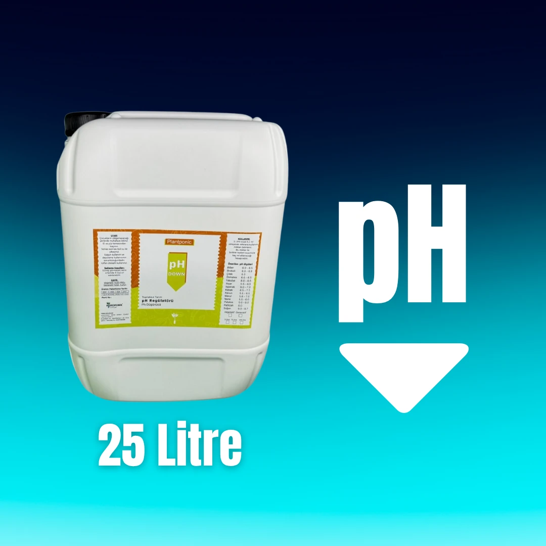 Plantponic pH Düşürücü (25 Litre) | Topraksız Tarım ve Hidroponik Sistemler İçin